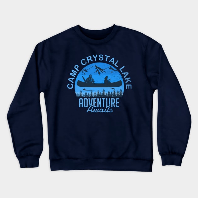 Camp Crystal Lake Adventure Awaits Crewneck Sweatshirt by Bigfinz